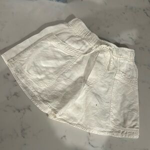 Zara Girls White linen shorts NEW - NWT